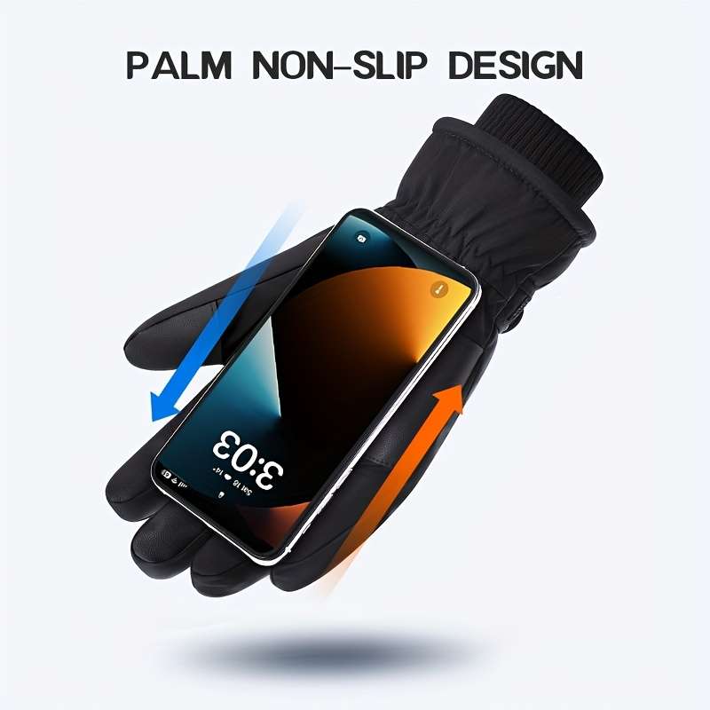 Winter Gloves Color Black Gray