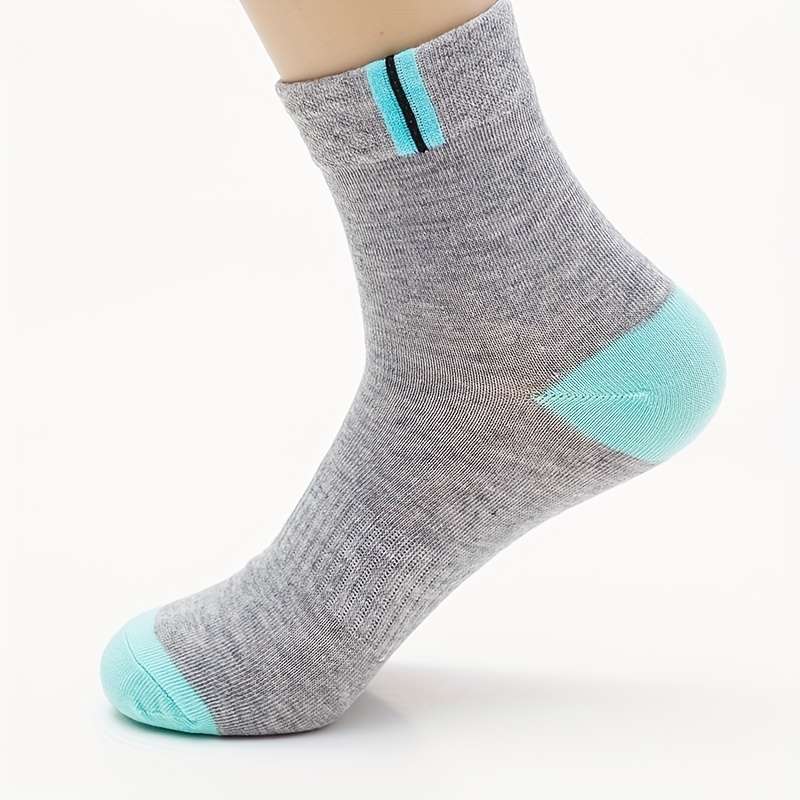 5 Pairs Of Mixed Colors One Size High Elastic Socks