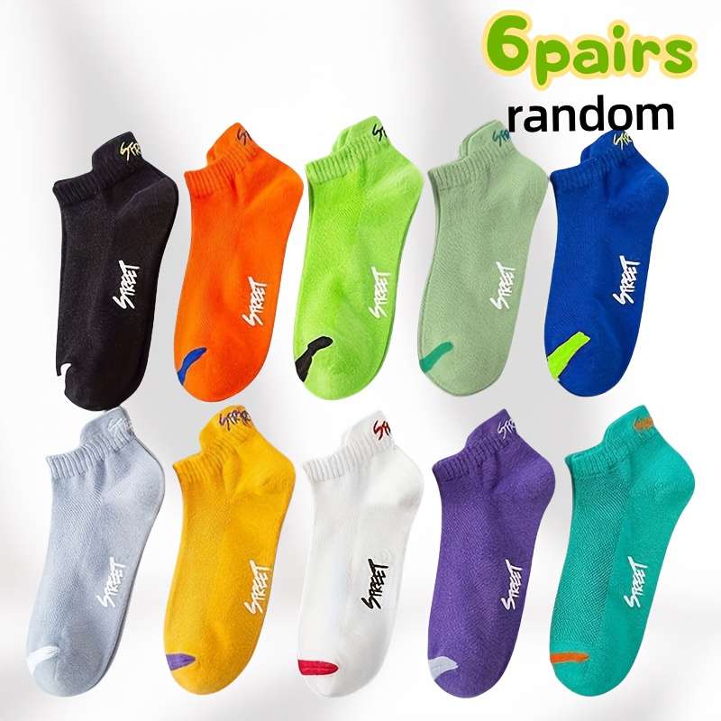 6 Pairs Of Random Mix And Match One Size High Elastic Socks
