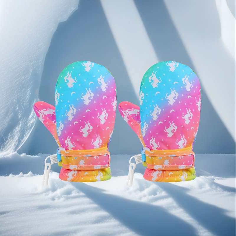 Winter Gloves Color Cute Rabbit Size M Code  2 To 4 Years Old