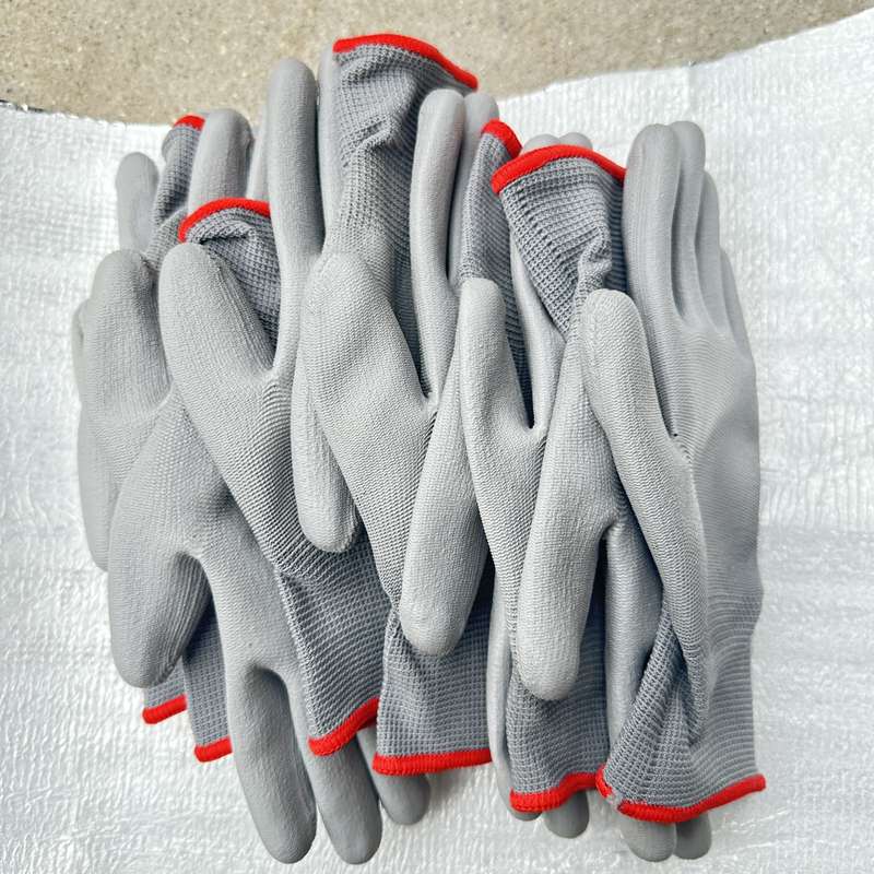 Work Gloves Color Xxl Gray   14 Pack Polyester Pu