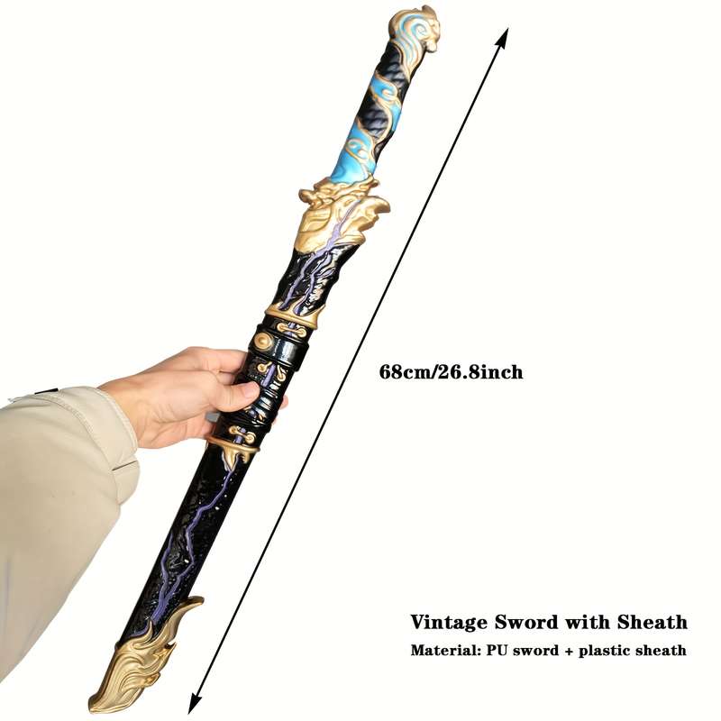 Toy Weapons Items Black Sword With Sheath