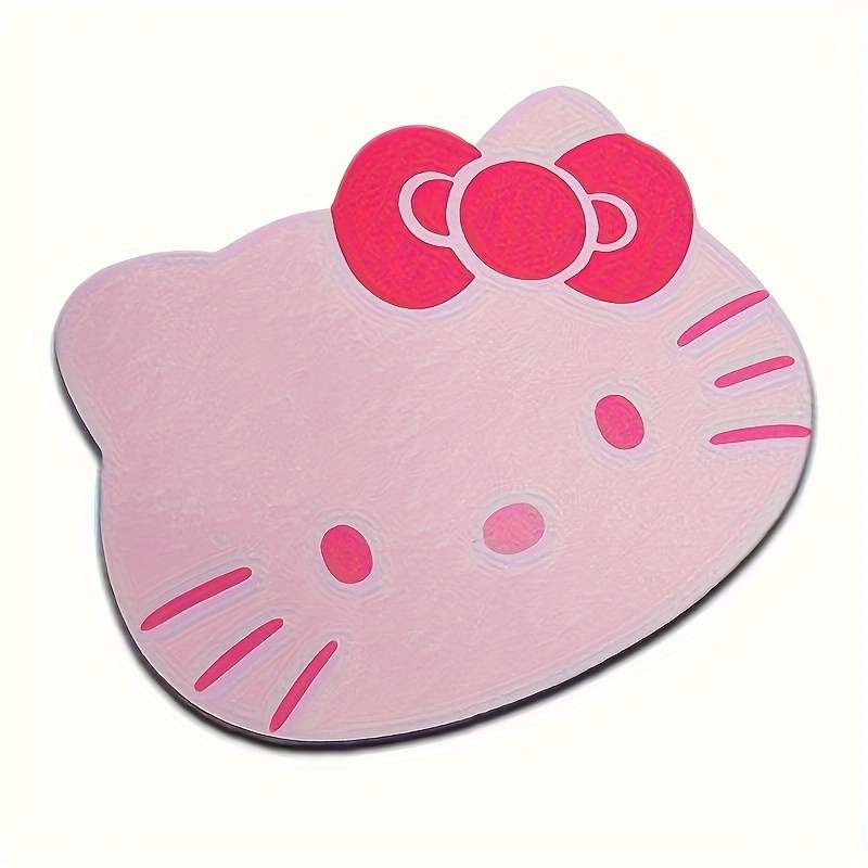 1pc Hello Kitty Mouse Pad Cute Cartoon Non-Slip Soft Silicone Desk Mat with Pink Bo