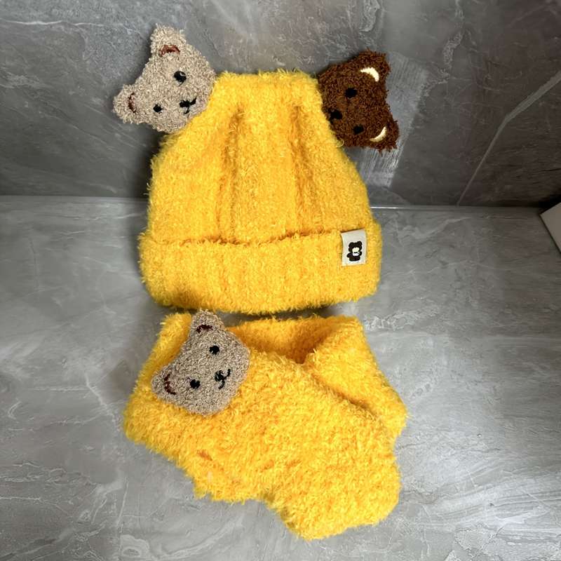 Winter Hat Color Yellow Size One Size Fits All With Elasticity  0 3 Years Old