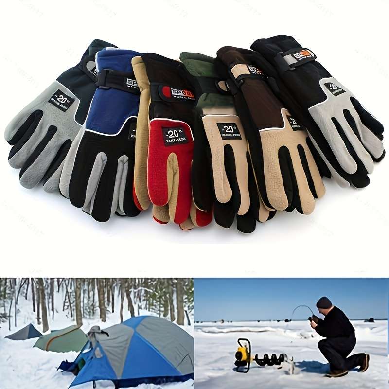 Winter Gloves Color Men To Blue