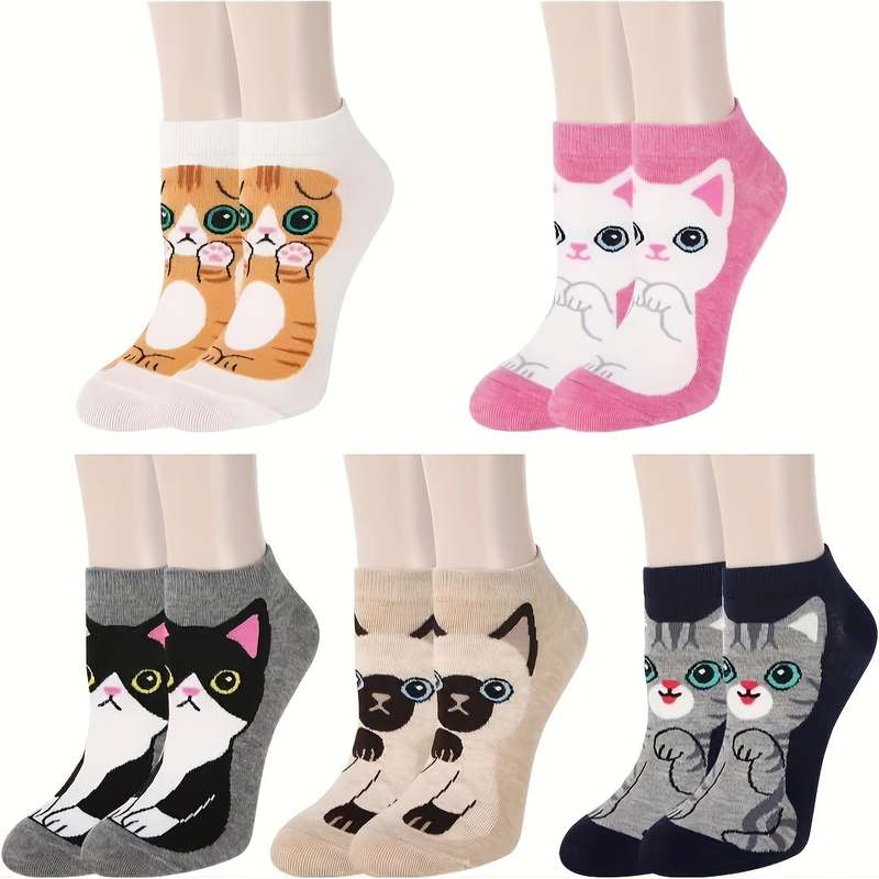 5 Pairs Mixed Color One Size High Elastic Socks