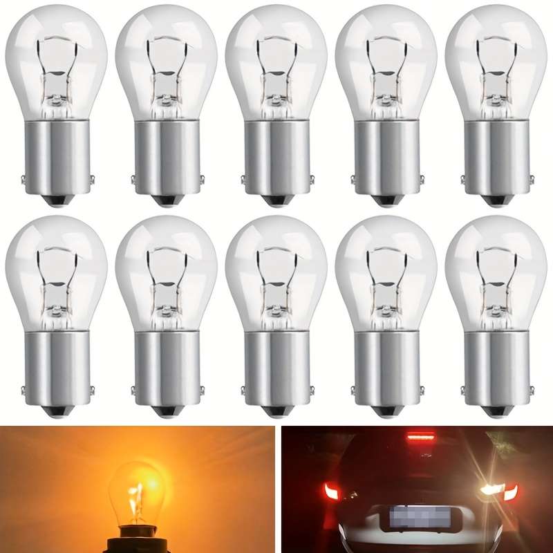 10pcs 1156 BA15S Car Bulbs Super Bright P21W Tungsten Backup & Turn Signal Lights