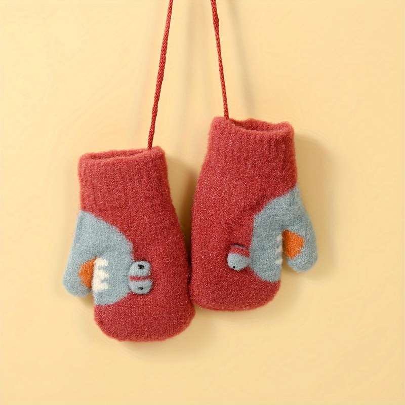 Winter Gloves Color  Red  Size 1 To  3 Years Old