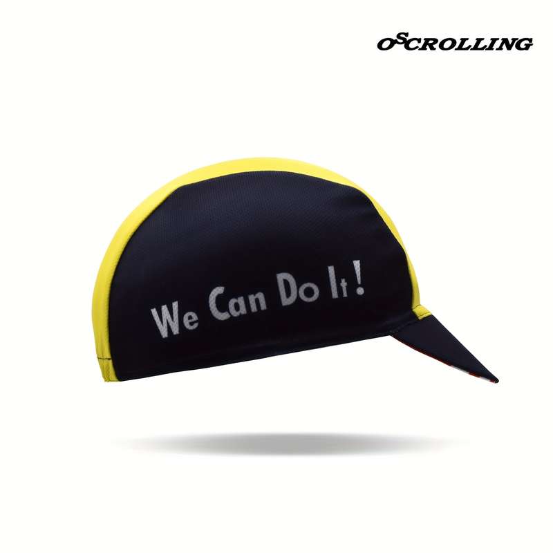 1pc Men'S Yellow Black Cycling Cap Windproof Sun-Protective Soft Shell Outdoor Sports Hat wit