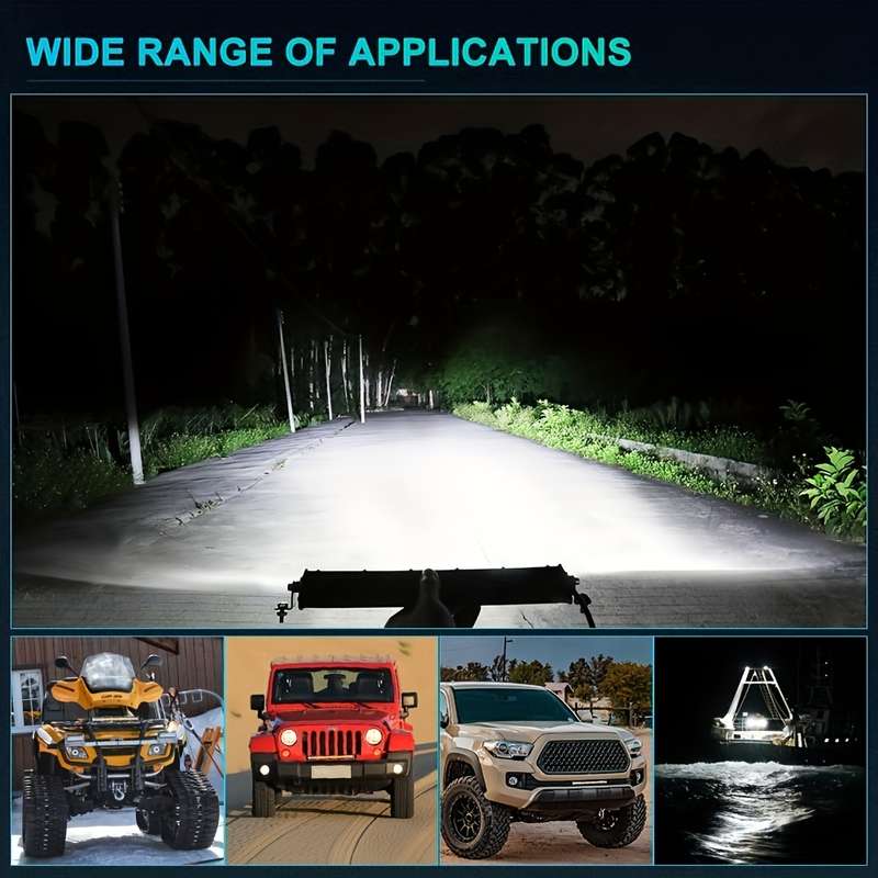 2pcs LED Car Lights White Color Motorcycle Off-road Vehicle Direct Shine + Flash 1