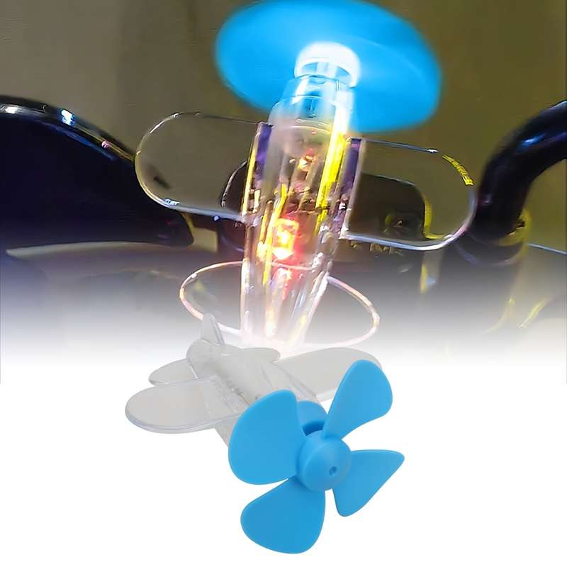 1pc LED Propeller Car Light Fit Blue & Red Neon Airplane-Inspired Design High B