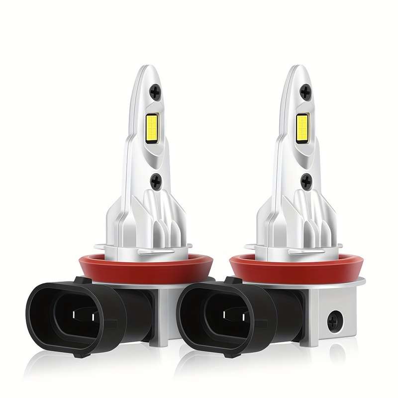 2pcs H11 LED Car Headlights Super Bright 30000LM 6000K White Light Easy Install