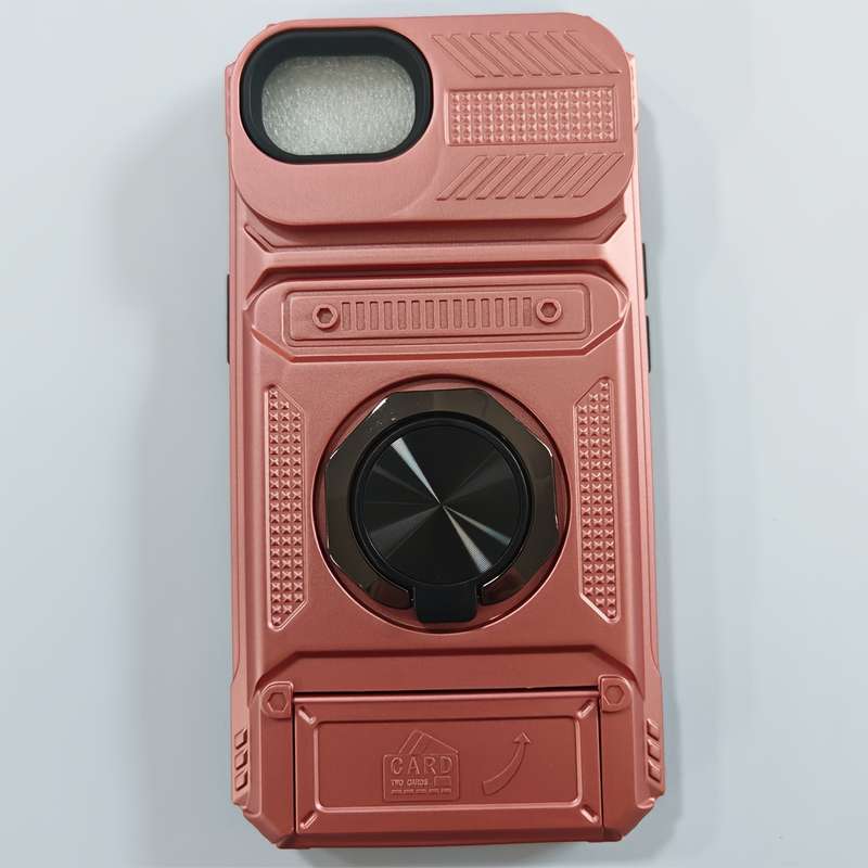 1Pc Pink Red Color For iPhone 16e Heavy Duty Shockproof Phone Case