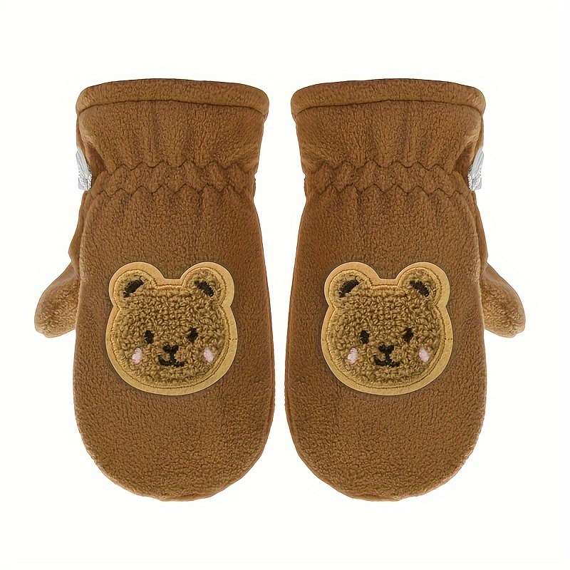 Winter Gloves Color White Size M  2 To 4 Years Old