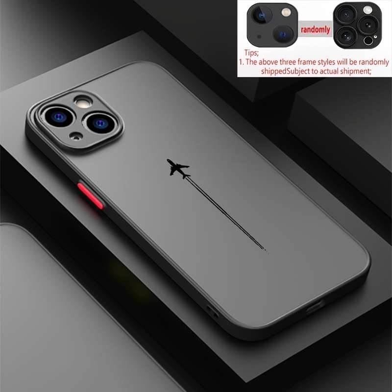 1Pc Black For iPhone XS Max Airplane Design Phone Case