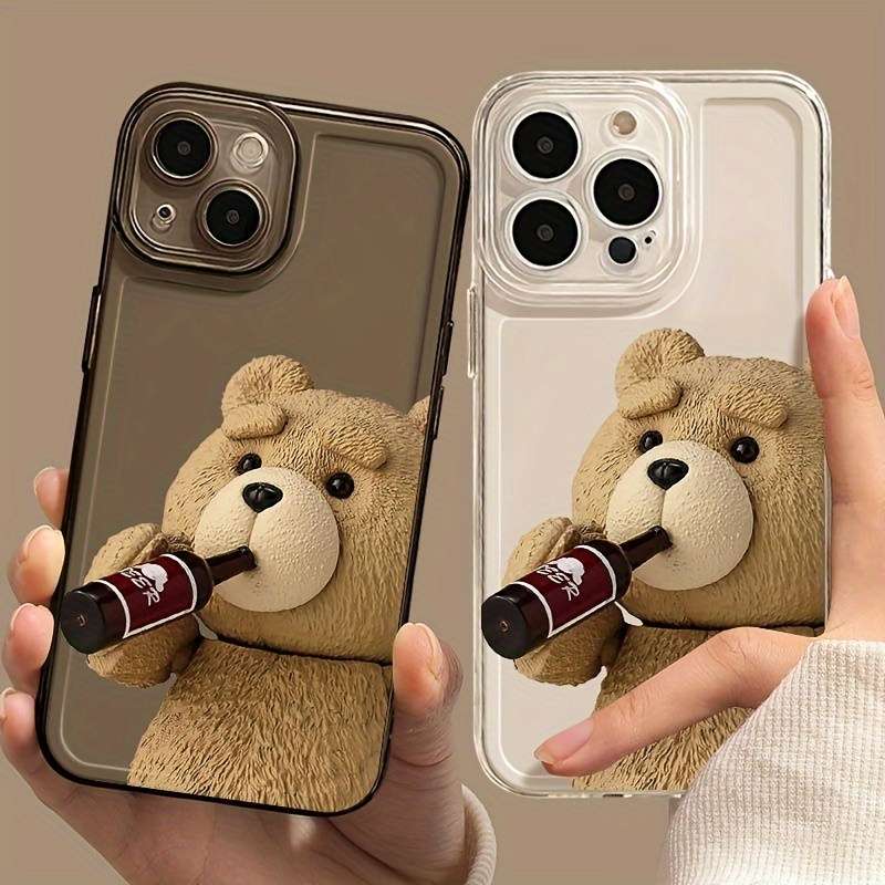 1Pc Transparent Black For iPhone 13 Phone Case Phone Cover