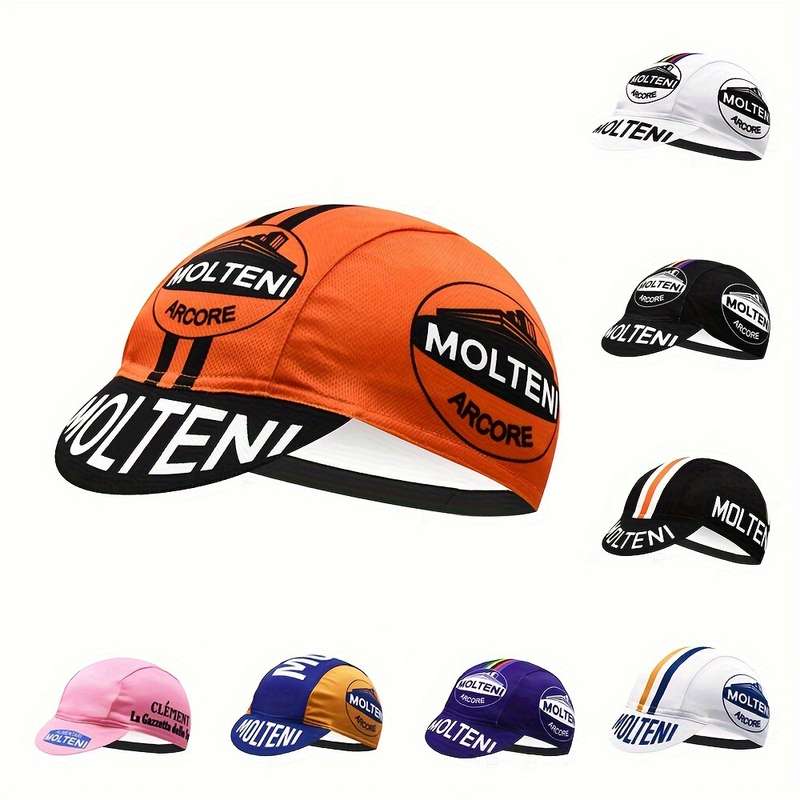 1pc Classic Retro Cycling Cap for Men Women Quick Dry Molteni Design Outdoor Sports Bike Hat H