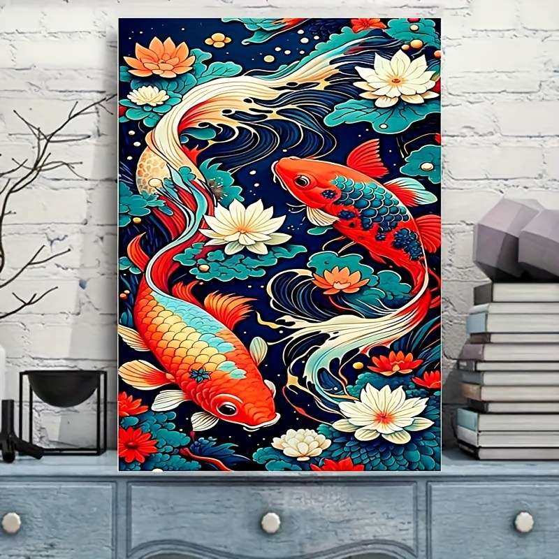 1000pcs Fish Jigsaw Puzzle Seamless Rectangle for Adults Fun Family Game for Birt
