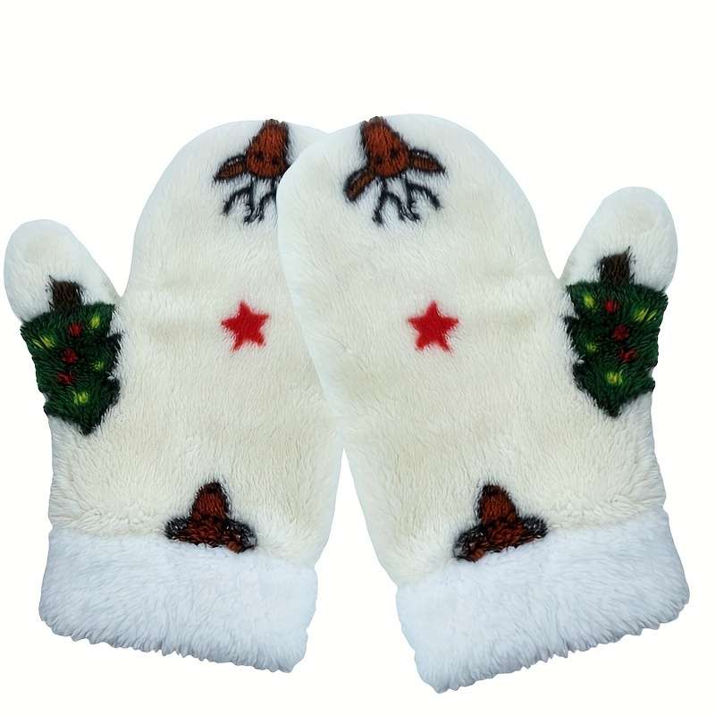 Winter Gloves Color L Green Leopard Print Gloves