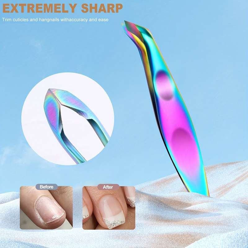 1pc Professional Nail Tool For Removing Dead Skin And Cuticles Made Of Stainless Steel With A