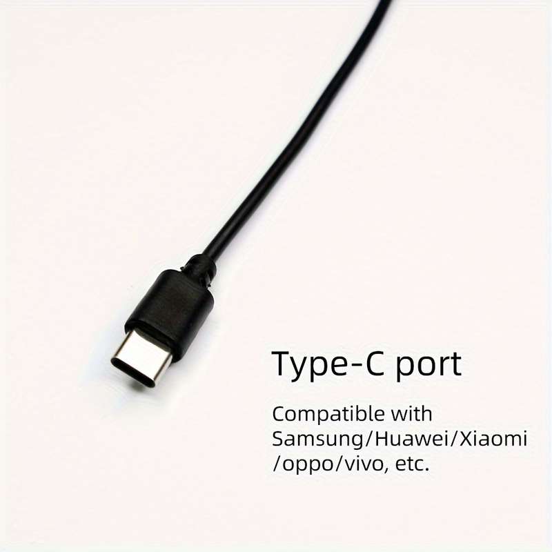 1pc 10-in-1 USB Charging Cable Set PVC Matte Round Cable 21cm USB Male to Female 5-10W Powe
