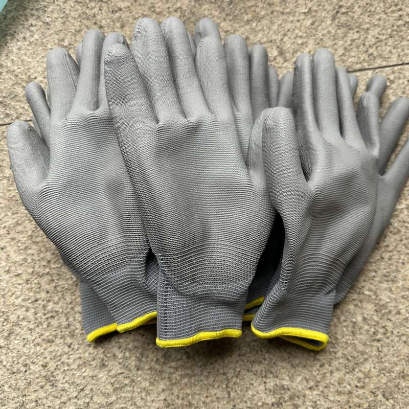 Work Gloves Color Xxl Gray   14 Pack Polyester Pu