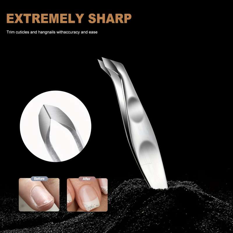 1pc Professional Nail Tool For Removing Dead Skin And Cuticles Made Of Stainless Steel With A