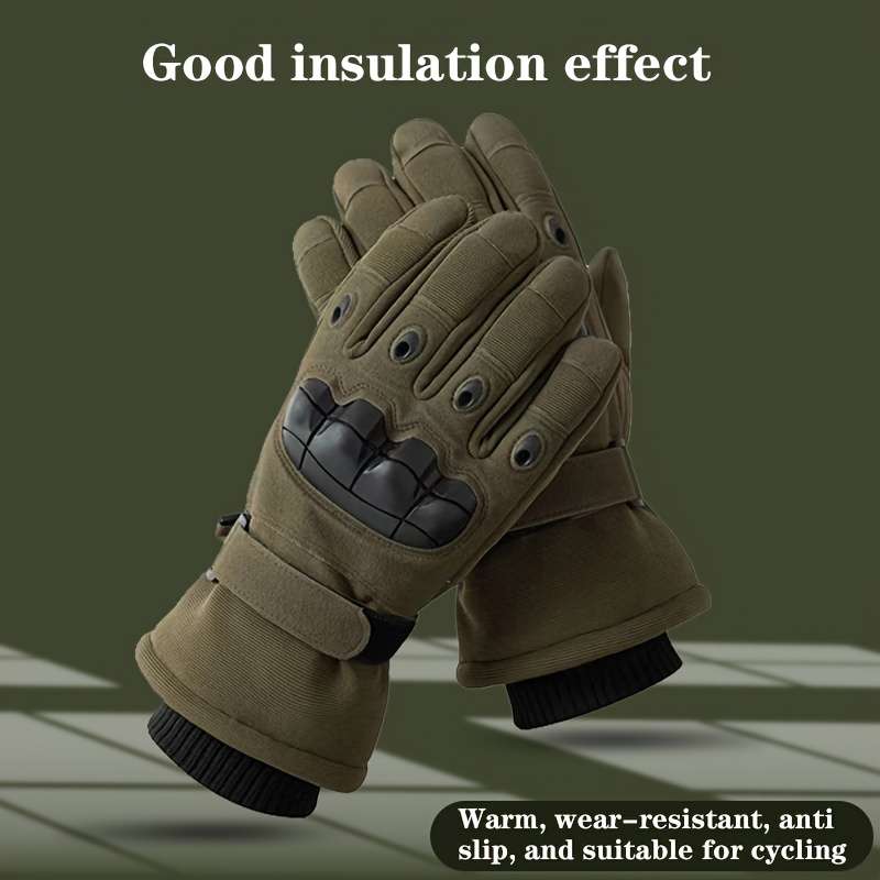 Winter Gloves Color Khaki