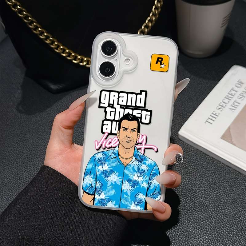 1Pc Mixed Color  For iPhone 11 Theft Auto Game Phone Case