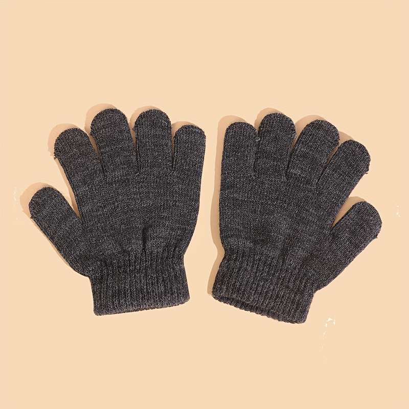 Winter Gloves Color Black White Gray Dark Gray Khaki