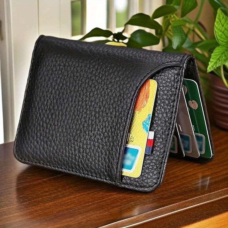 1pc High-quality universal card holder simple and fashionable design exquisite Faux Leat