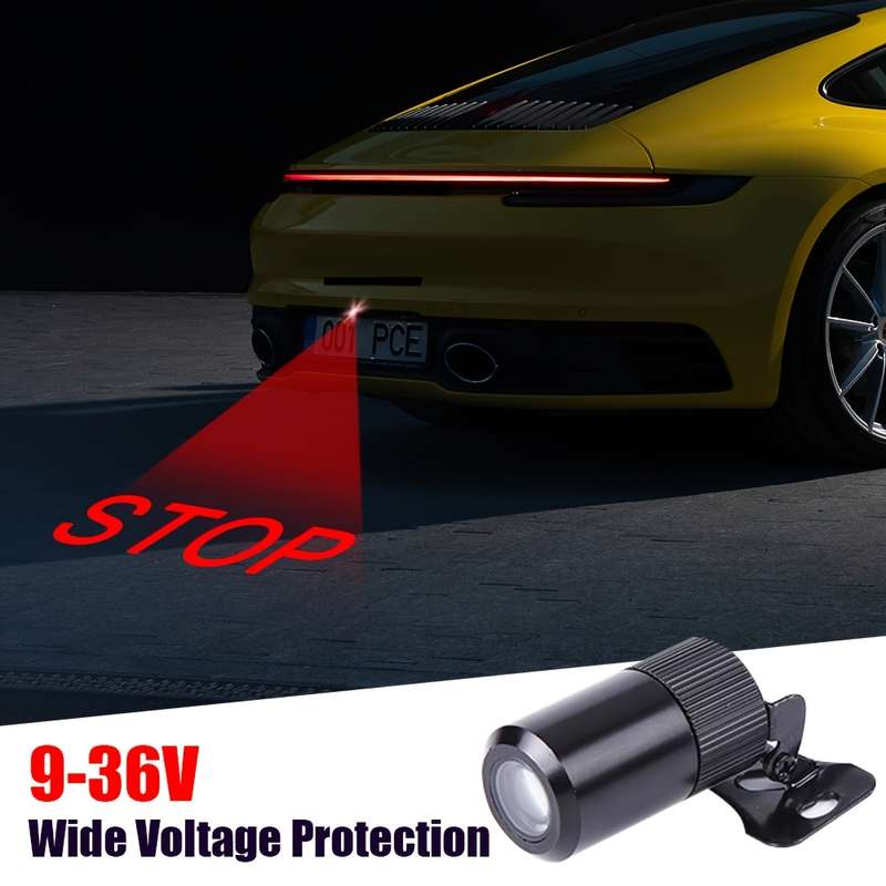 1pc LED Car Projection Light Neon Accent Safety Anti-Collision Lamp 9-36V Hardwired