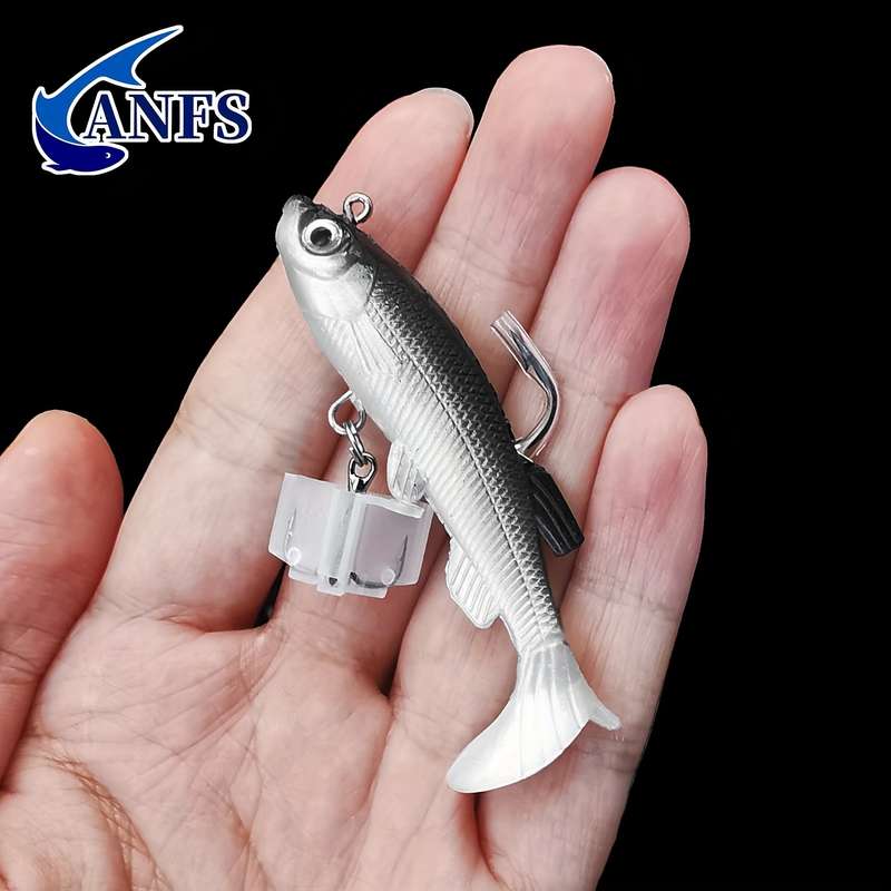 5pcs 8cm Soft Fishing Lure with Cool Hooks Lifelike Artificial Bait for Successful Fishing