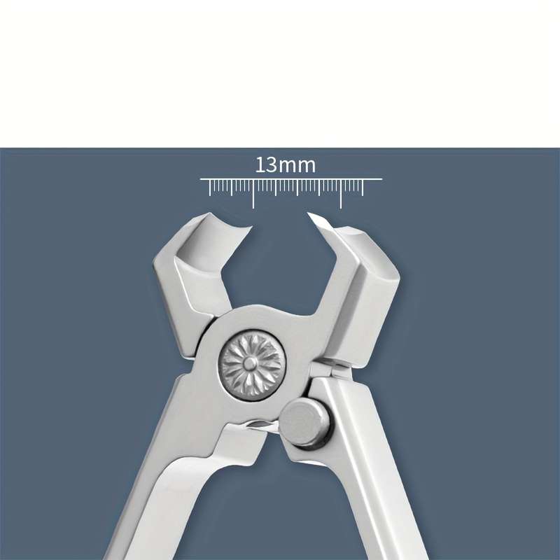 1pc Classic Style Stainless Steel Nail Clippers Wide Jaw Concave Blade Edge Unscented Ideal