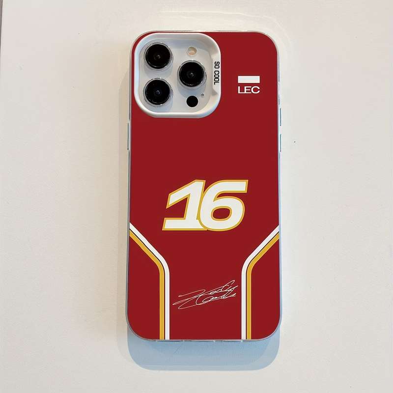 1Pc Mixed Color For iPhone 16 Pro Max Racing Driver No 16 Phone Case