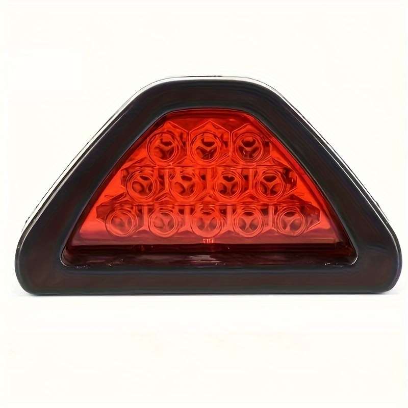 1pc F1-Style Triangular LED Rear Fog Light Universal Fit Brake Warning Tail Lamp for