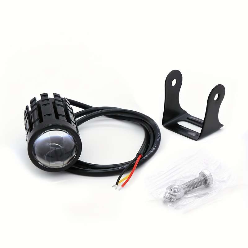 2pcs LED Dual-Color Spotlight for Motorcycles & Cars High Low Beam Adjustable Moun