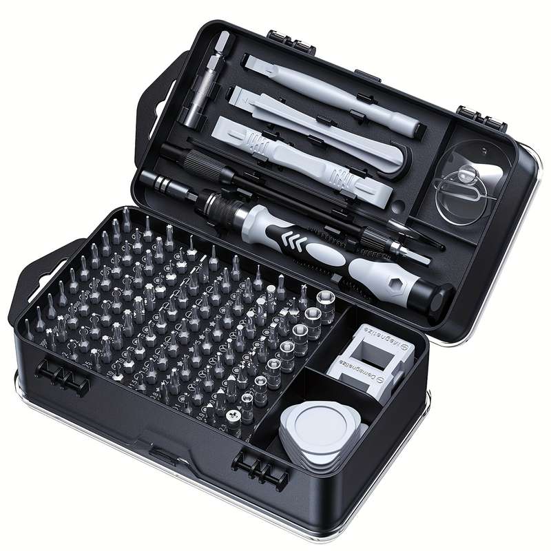 Screwdriver Bit Tool Set Color Black 132 In 1