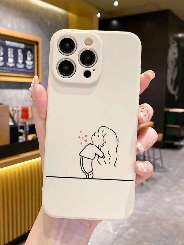 1Pc Black For iPhone 16 Plus Phone Case Phone Cover