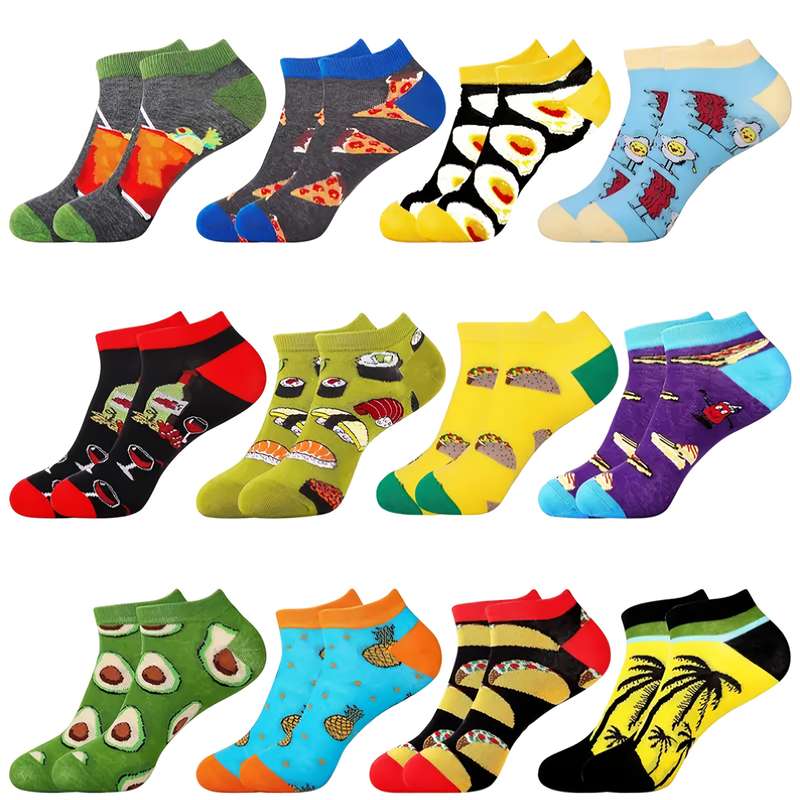 4 Pairs Of Random Colors One Size High Elastic Socks