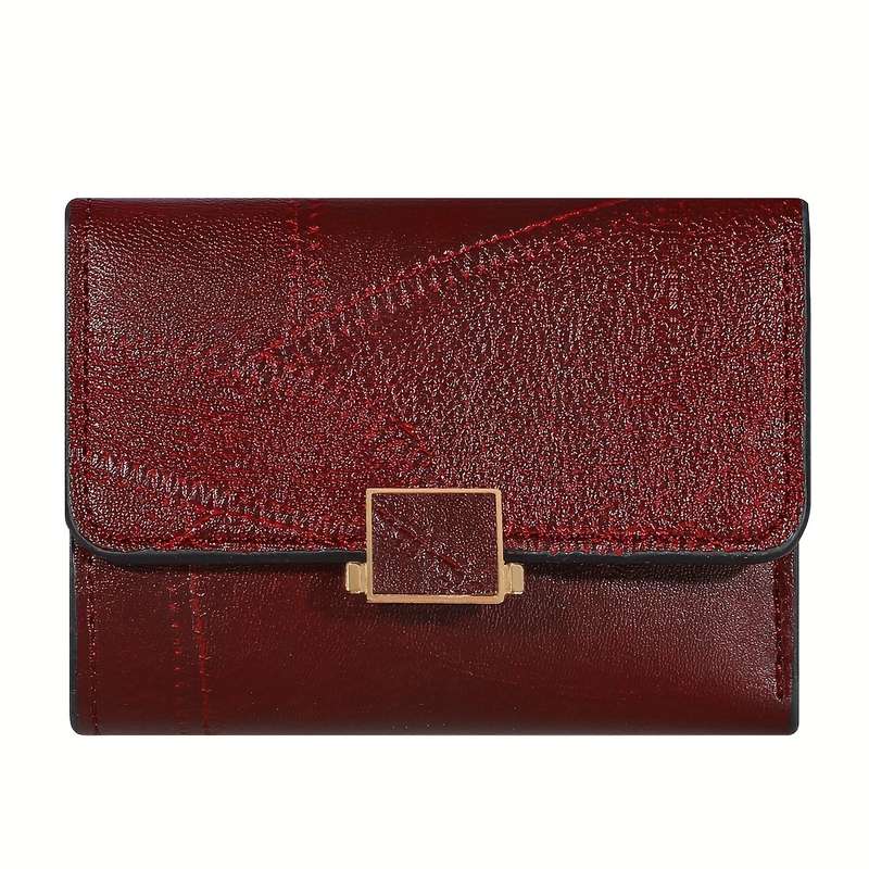 1pc Vintage Style Mini Wallets for Women5 Stylish Purses with Snap Closure Nylon Lining and Sl