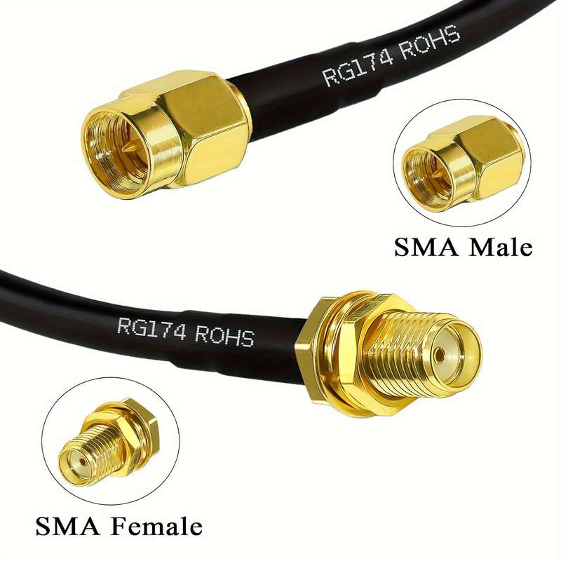 1pc Rg174 Sma Antenna Coaxial Cable Extension Jumper