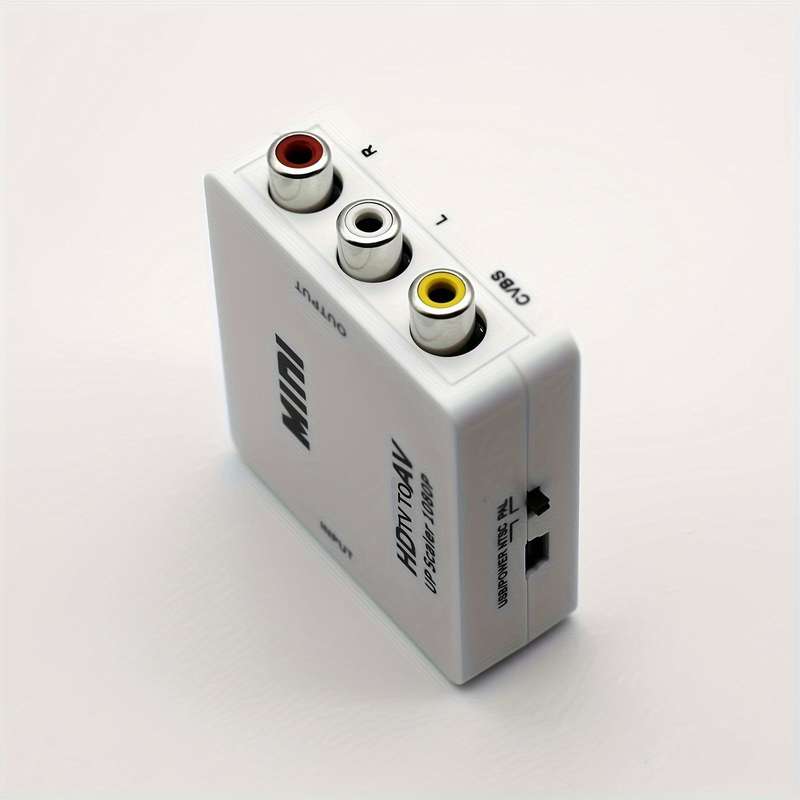 1pc 1080P HDTV to RCA Adapter Plug Play AV Converter with USB Charging Supports PAL NTSC f