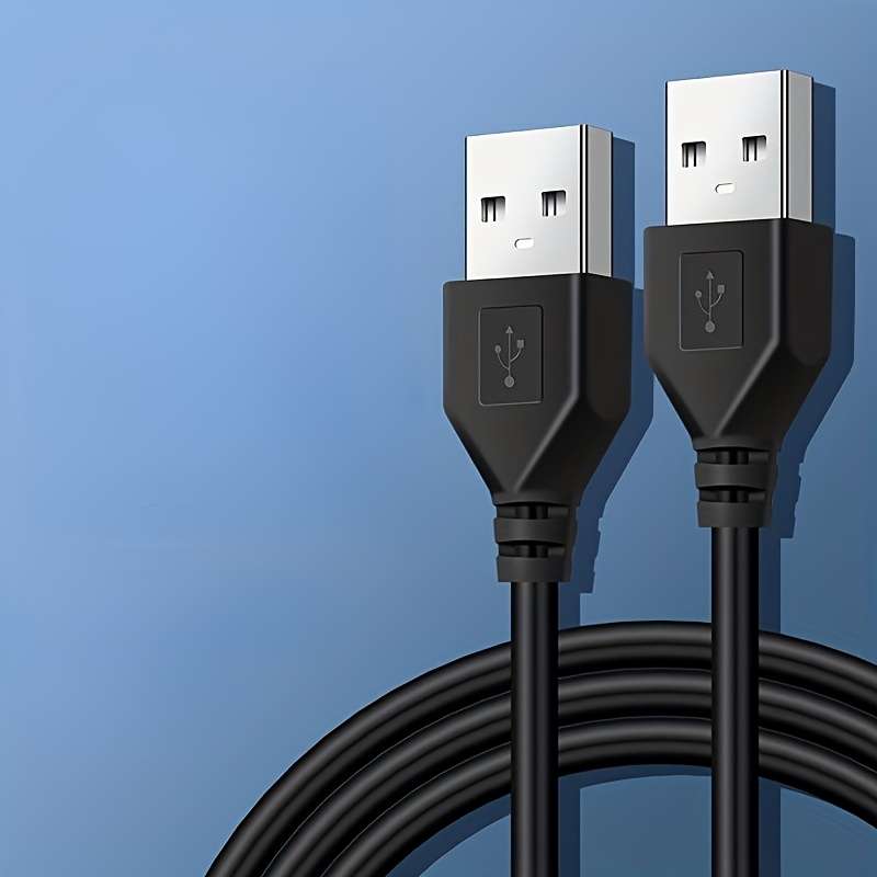 1pc 100cm USB Male-to-Male Data Cable Dual-USB Connection Line USB to USB Data Cable