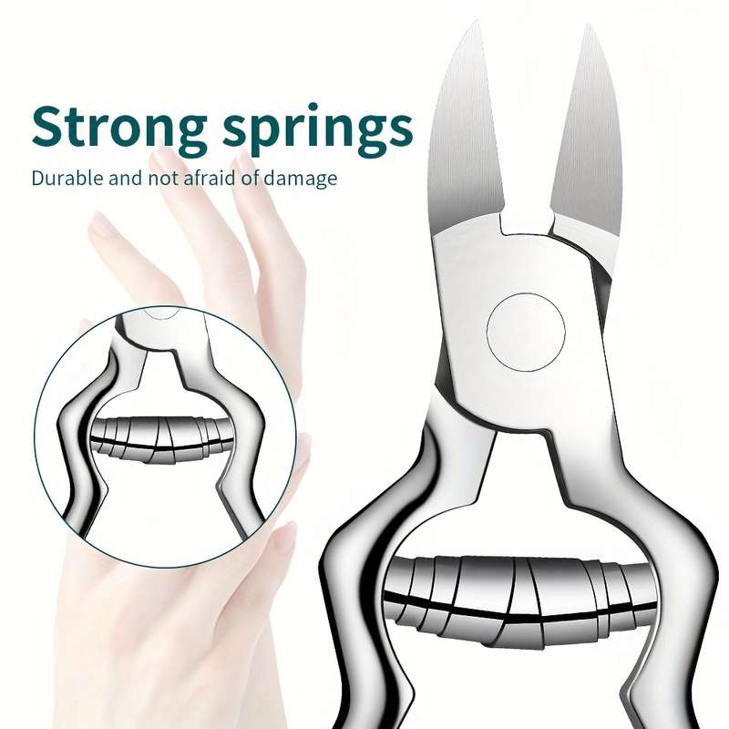 1pc Professional Thick Nail Clipper Set for Seniors Stainless Steel Odorless Toenail Care Ki