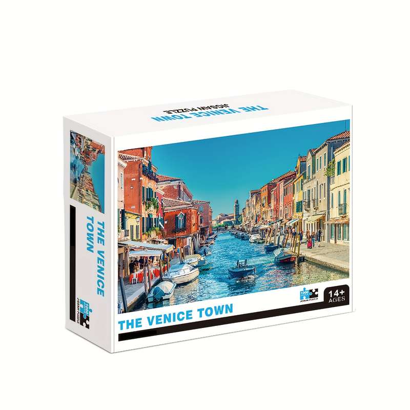 1000pcs Immersive Experience Venice Town Jigsaw Puzzle Thick Durable Seamless
