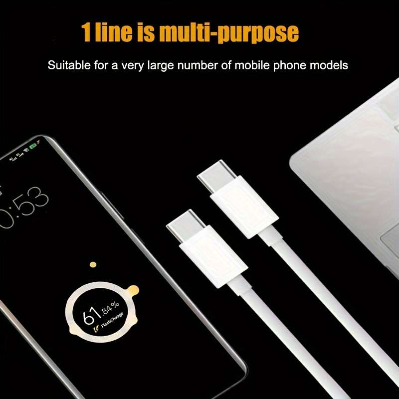 1pc Type-C fast charging data cable 100cm suitable for iPhone 15 iPhone 6 Samsung Huawei Xi