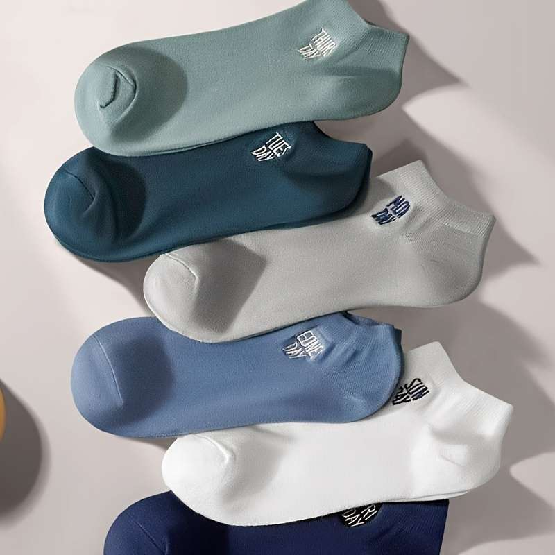 7 Pairs One Size Of Mixed Colors High Elastic Socks