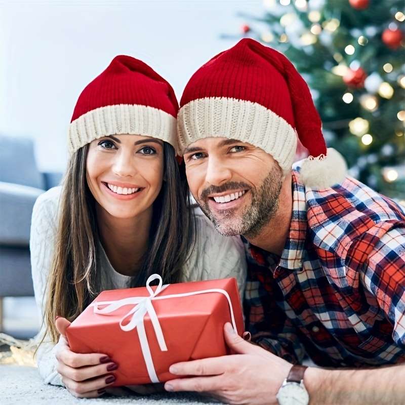 Winter Hat Color Red And Green Stripes