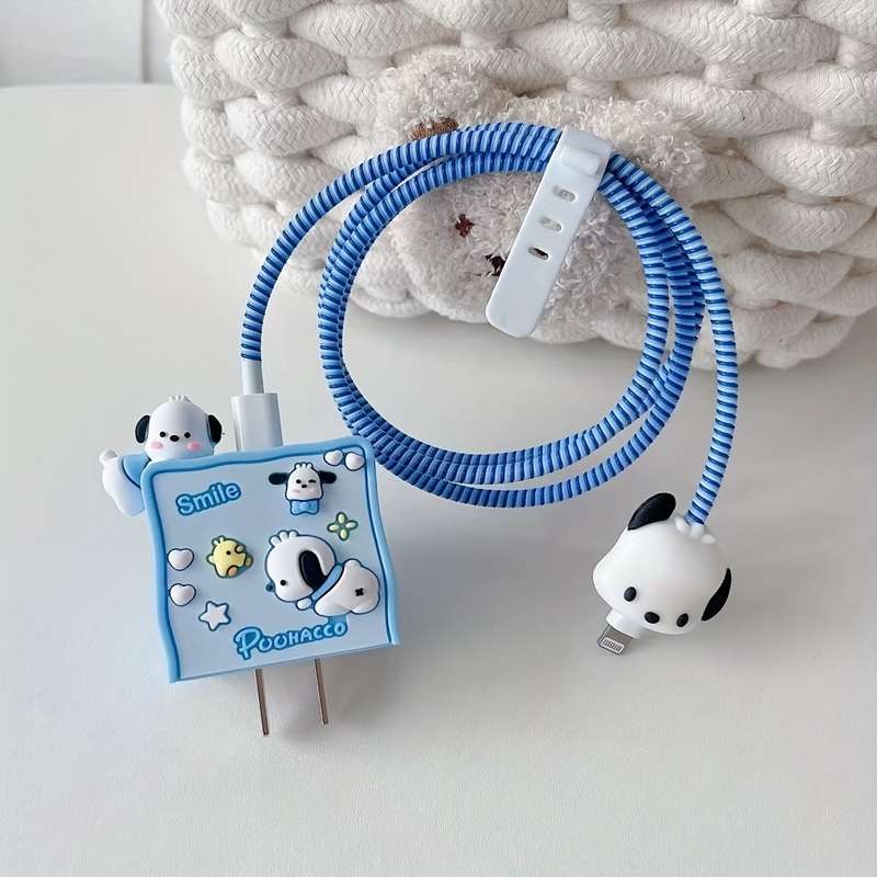 1pc Themed Charger Case Data Cable Protection Cord Comes with a 20W USB-C Power Adapter And Cab